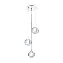 Eglo Conessa Three Drop Pendant In Chrome