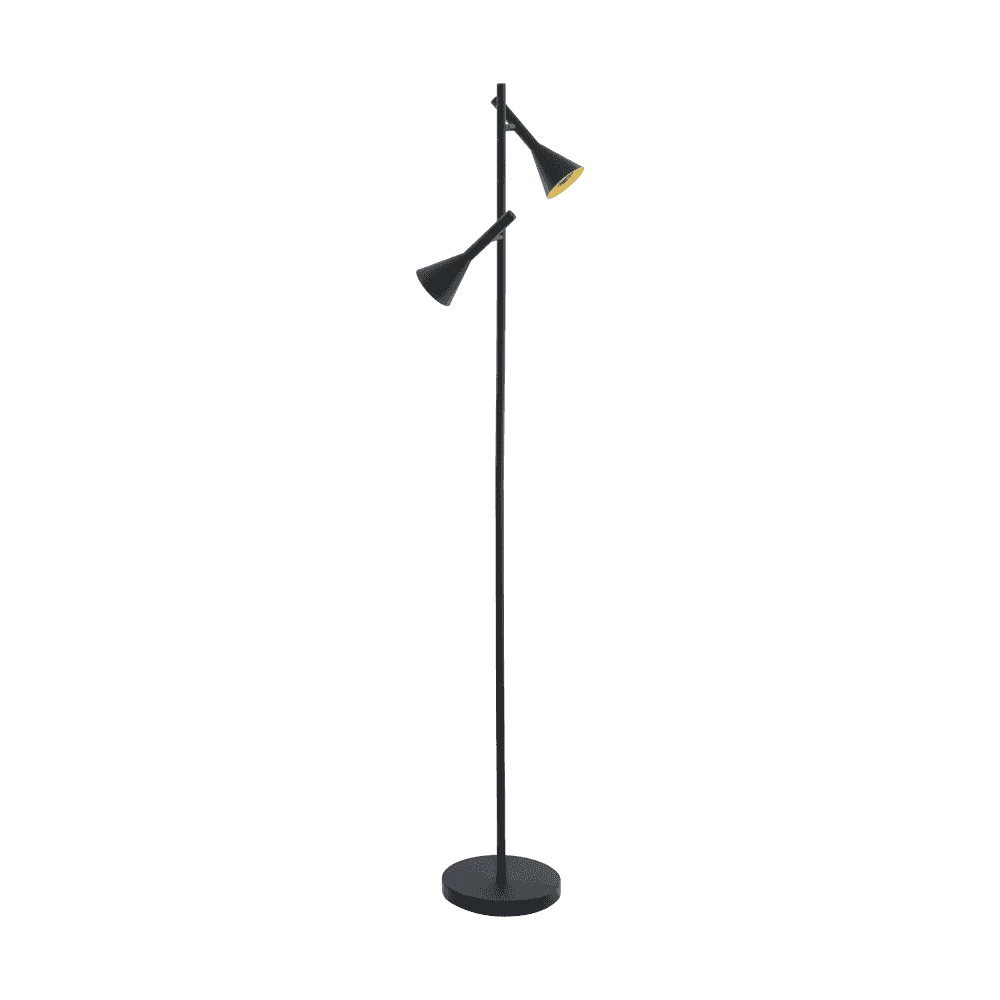 Eglo Cortaderas LED Floor Lamp In Black And Gold 4 Eglo Cortaderas LED Floor Lamp In Black And Gold - Image 2