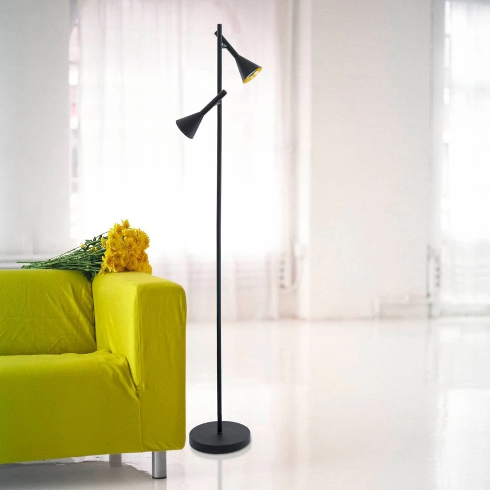 Eglo Cortaderas LED Floor Lamp In Black And Gold 3 Eglo Cortaderas LED Floor Lamp In Black And Gold