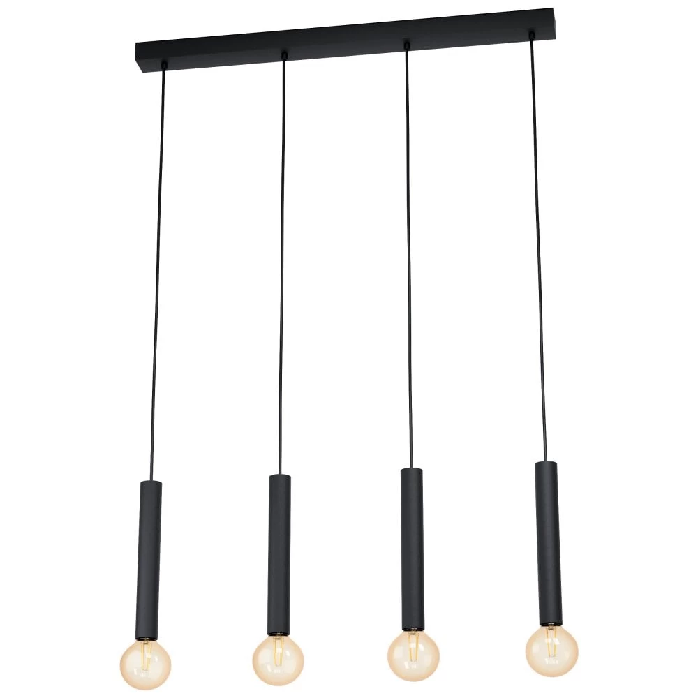Eglo Cortenova Four Drop Bar Pendant In Black 4 Eglo Cortenova Four Drop Bar Pendant In Black - Image 2