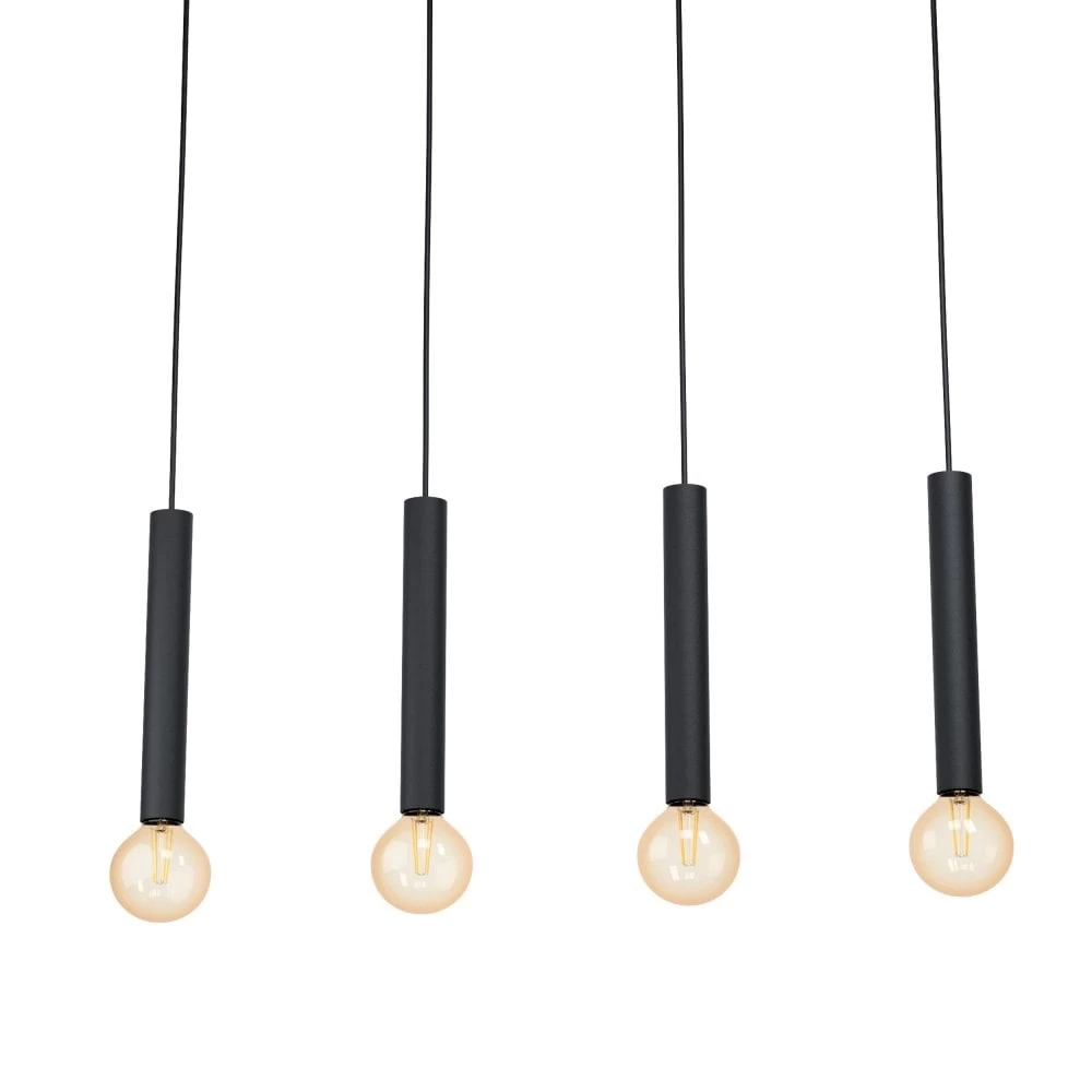 Eglo Cortenova Four Drop Bar Pendant In Black 6 Eglo Cortenova Four Drop Bar Pendant In Black - Image 4