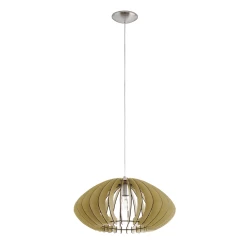 Eglo Cossano 2 Wooden Pendant Light In Maple Wood