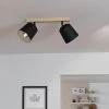 Eglo Cotorro Twin Spotlight In Black With Rubberwood Base 1 Eglo Cotorro Twin Spotlight In Black With Rubberwood Base -Eglo eglo cotorro twin spotlight in black with rubberwood base p24089 94040 image