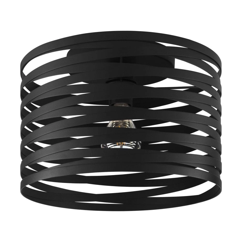 Eglo Cremella 370mm Spiral Style Black Ceiling Light 4 Eglo Cremella 370mm Spiral Style Black Ceiling Light - Image 2