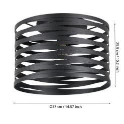 Eglo Cremella 370mm Spiral Style Black Ceiling Light 9 Eglo Cremella 370mm Spiral Style Black Ceiling Light -Eglo eglo cremella 370mm spiral style black ceiling light p24077 93943 image