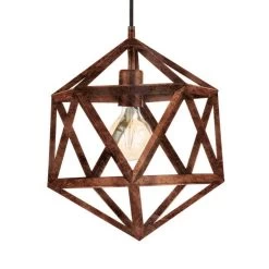 Eglo Embleton Antique Copper Geometric Pendant