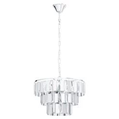Eglo Erseka 385mm Chrome & Crystal Pendant Light 6 Eglo Erseka 385mm Chrome & Crystal Pendant Light -Eglo eglo erseka 385mm chrome crystal pendant light p15745 47438 image