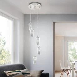 Eglo Farsala Five Drop Pendant With Smoked Glass Shade 9 Eglo Farsala Five Drop Pendant With Smoked Glass Shade -Eglo eglo farsala five drop pendant with smoked glass shade p5910 85761 image