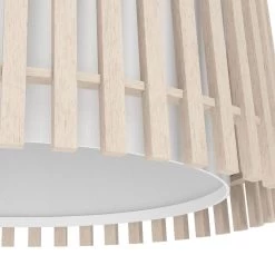 Eglo Fattoria Ceiling Light With Wooden Slats And Inner Fabric Diffuser -Eglo eglo fattoria ceiling light with wooden slats and inner fabric diffuser p24041 93625 image