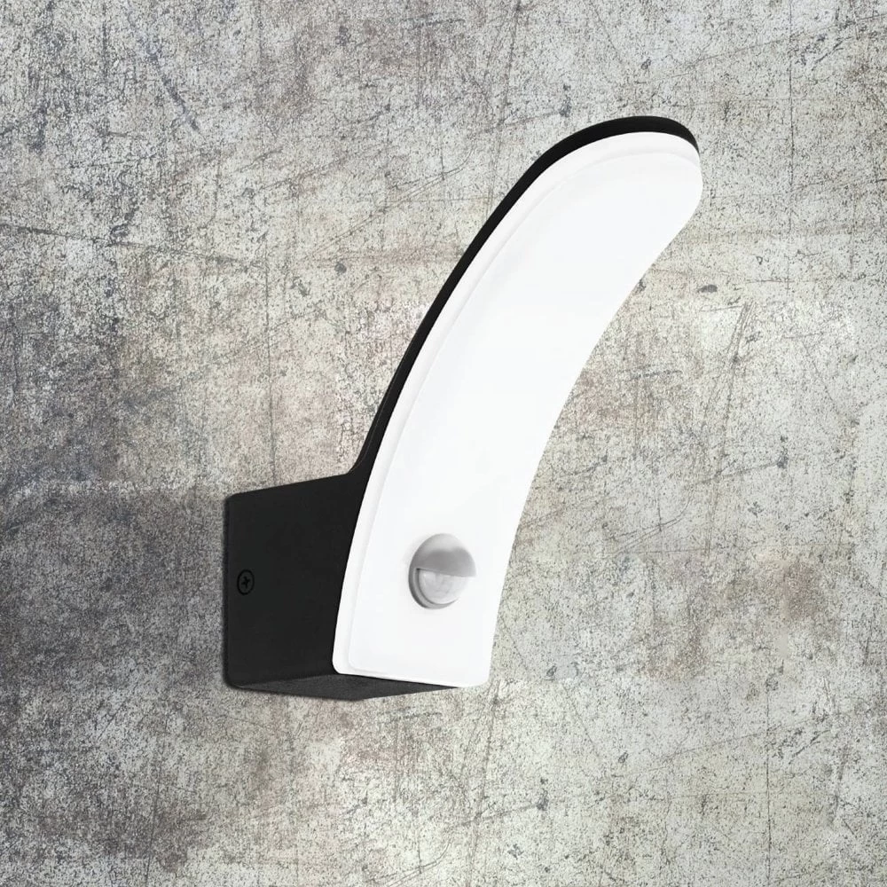 Eglo Fiumicino LED IP44 Outdoor PIR Sensor Wall Light In Black 3 Eglo Fiumicino LED IP44 Outdoor PIR Sensor Wall Light In Black