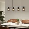 Eglo Floresta Four Lamp Linear Pendant In Black With Clear Glass & Wire Mesh Diffusers 1 Eglo Floresta Four Lamp Linear Pendant In Black With Clear Glass & Wire Mesh Diffusers -Eglo eglo floresta four lamp linear pendant in black with clear glass wire mesh diffusers p22847 86167 image