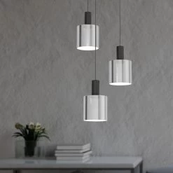 Eglo Gorosiba Triple Round Pendant With Transparent Black Vaporized Glass 9 Eglo Gorosiba Triple Round Pendant With Transparent Black Vaporized Glass -Eglo eglo gorosiba triple round pendant with transparent black vaporized glass p15673 85706 image