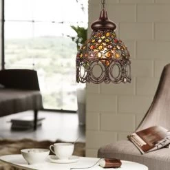 Eglo Jadida Antique Copper Pendant Light 220