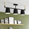 Eglo Lacey Three Lamp Linear Ceiling Light In Black With Wood Detailing 2 Eglo Lacey Three Lamp Linear Ceiling Light In Black With Wood Detailing -Eglo eglo lacey three lamp linear ceiling light in black with wood detailing p23657 90174 image
