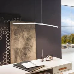 Eglo Lasana Double LED Bar Pendant In Chrome