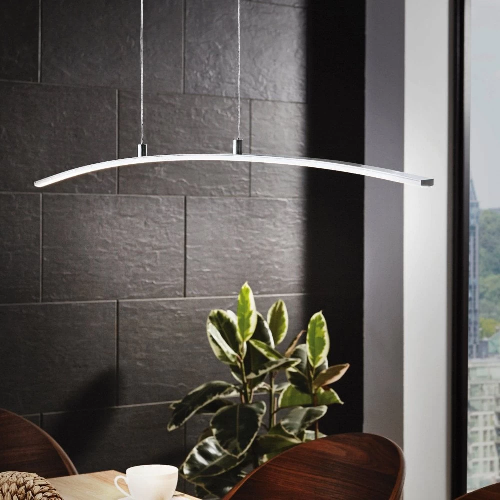 Eglo Lasana LED Bar Pendant In Chrome 3 Eglo Lasana LED Bar Pendant In Chrome