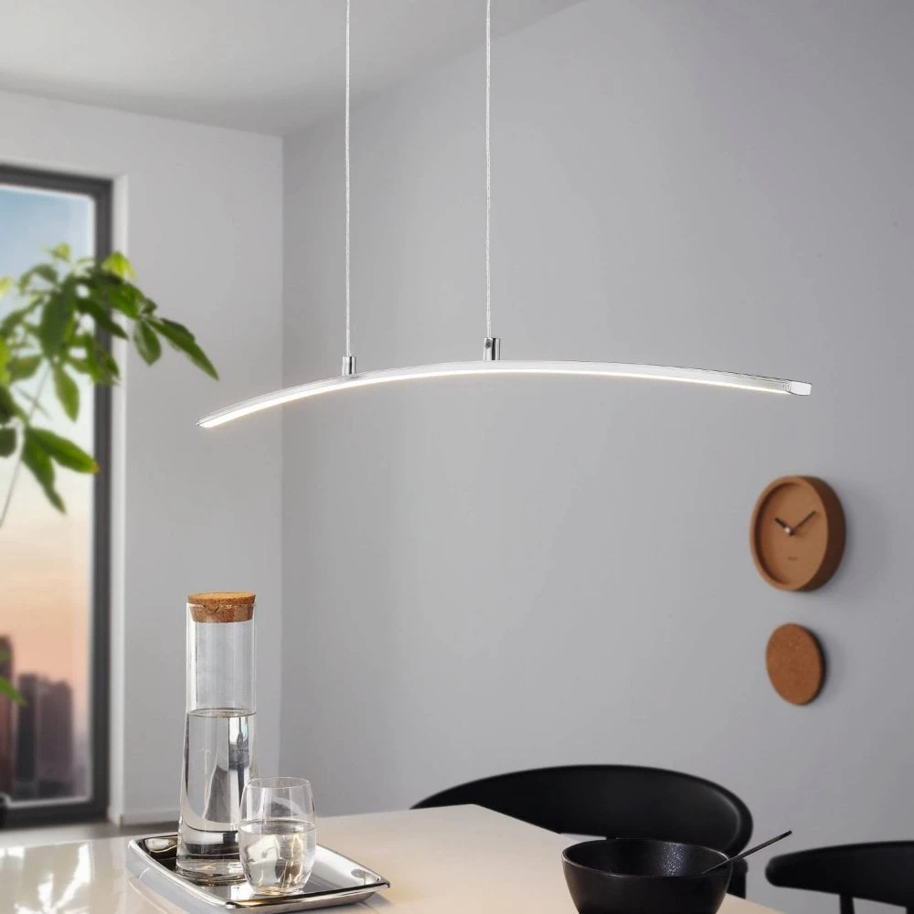 Eglo Lasana LED Bar Pendant In Chrome 4 Eglo Lasana LED Bar Pendant In Chrome - Image 2