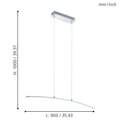 Eglo Lasana LED Bar Pendant In Chrome 11 Eglo Lasana LED Bar Pendant In Chrome -Eglo eglo lasana led bar pendant in chrome p5078 92221 image