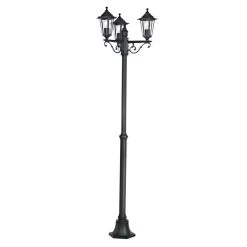 Eglo Laterna 4 Black IP44 Exterior Cast Aluminium Post Light