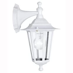 Eglo Laterna 5 White IP44 Exterior Cast Aluminium Down Wall Light