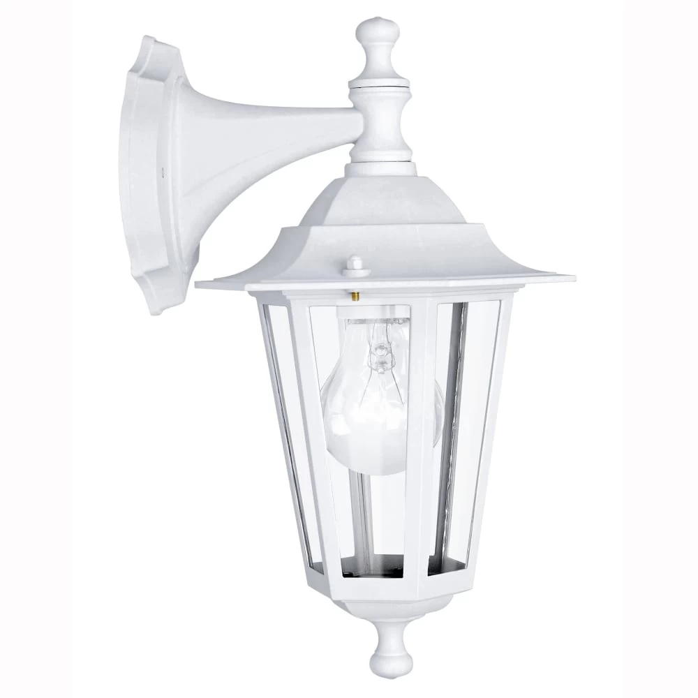 Eglo Laterna 5 White IP44 Exterior Cast Aluminium Down Wall Light 3 Eglo Laterna 5 White IP44 Exterior Cast Aluminium Down Wall Light