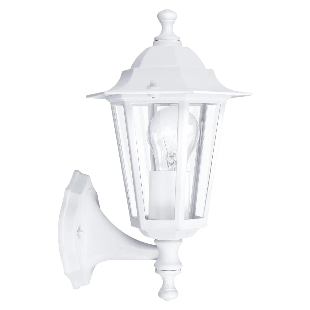 Eglo Laterna 5 White IP44 Exterior Cast Aluminium Up Wall Light 3 Eglo Laterna 5 White IP44 Exterior Cast Aluminium Up Wall Light