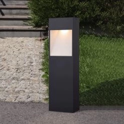 Eglo Mafria LED IP44 Outdoor Pedestal Light In Anthracite