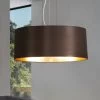 Eglo Maserlo Large Cappucino And Gold Fabric Pendant Light
