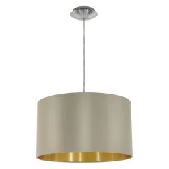 Eglo Maserlo Small Taupe And Gold Fabric Pendant Light 8 Eglo Maserlo Small Taupe And Gold Fabric Pendant Light -Eglo eglo maserlo small taupe and gold fabric pendant light p2117 3543 image