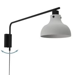 Eglo Matlock Swing Arm Wall Light In A Black And Pale Grey Finish 9 Eglo Matlock Swing Arm Wall Light In A Black And Pale Grey Finish -Eglo eglo matlock swing arm wall light in a black and pale grey finish p23773 90912 image