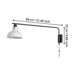 Eglo Matlock Swing Arm Wall Light In A Black And Pale Grey Finish 11 Eglo Matlock Swing Arm Wall Light In A Black And Pale Grey Finish -Eglo eglo matlock swing arm wall light in a black and pale grey finish p23773 90914 image