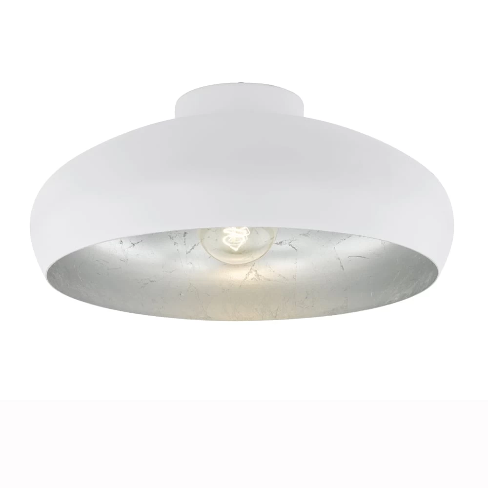 Eglo Mogano 400 Ceiling Light In White And Silver 4 Eglo Mogano 400 Ceiling Light In White And Silver - Image 2