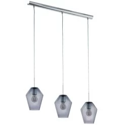 Eglo Murmillo Smoked Glass Triple Bar Pendant Light -Eglo eglo murmillo smoked glass triple bar pendant light p7883 16411 image