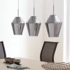 Eglo Murmillo Smoked Glass Triple Bar Pendant Light