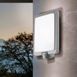 Eglo Mussotto Exterior PIR Wall Light In Stainless Steel