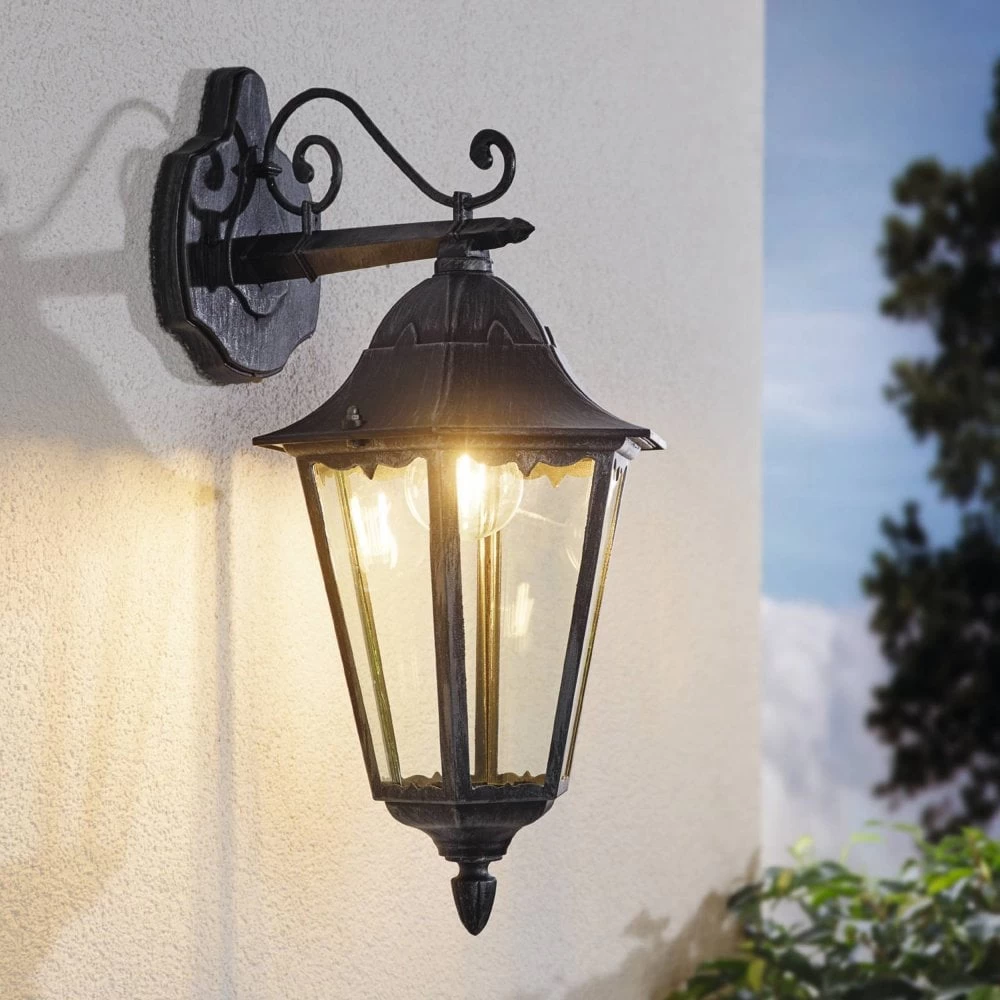 Eglo Navedo Black IP44 Exterior Cast Aluminium Down Wall Light 3 Eglo Navedo Black IP44 Exterior Cast Aluminium Down Wall Light