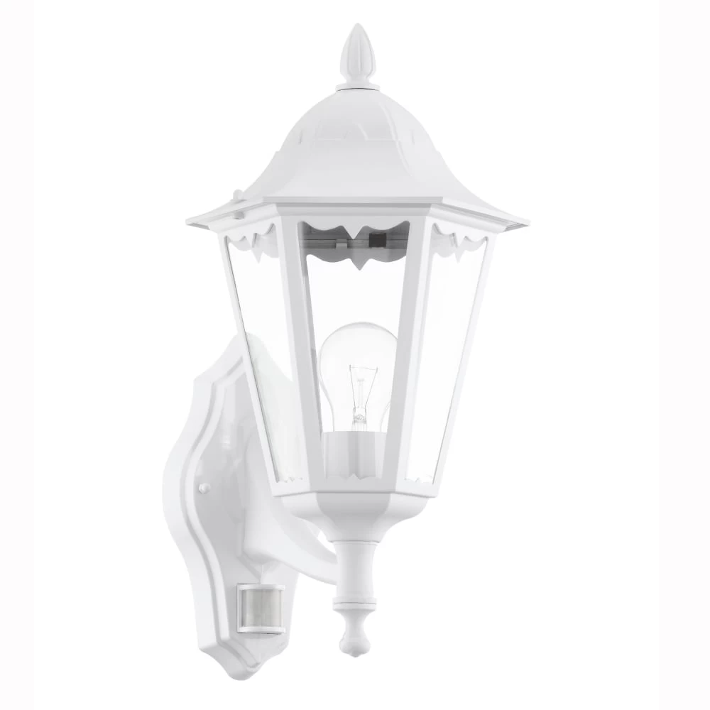 Eglo Navedo PIR White IP44 Exterior Cast Aluminium Up Wall Light 3 Eglo Navedo PIR White IP44 Exterior Cast Aluminium Up Wall Light