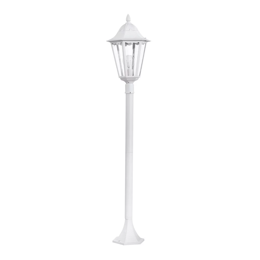 Eglo Navedo White IP44 Exterior Cast Aluminium Small Post Light 3 Eglo Navedo White IP44 Exterior Cast Aluminium Small Post Light