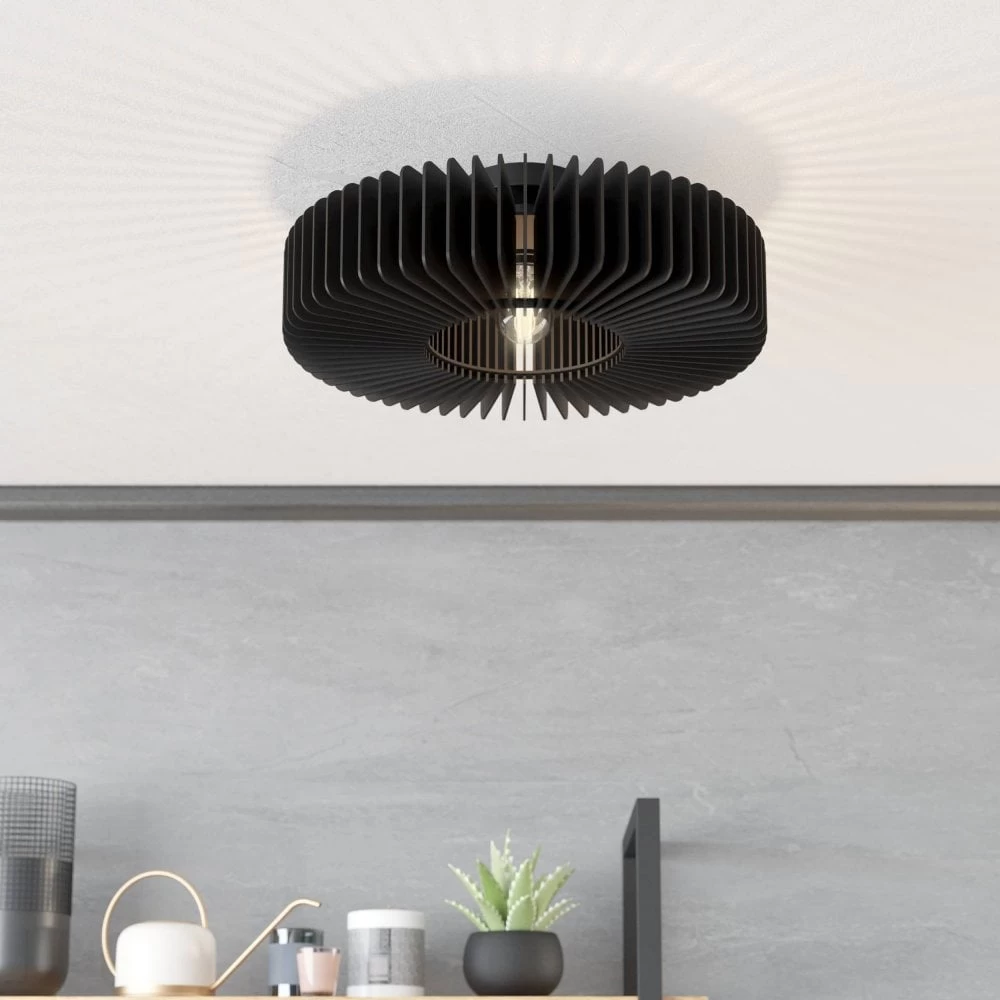 Eglo Palombaia 500mm Ceiling Light In Black 3 Eglo Palombaia 500mm Ceiling Light In Black