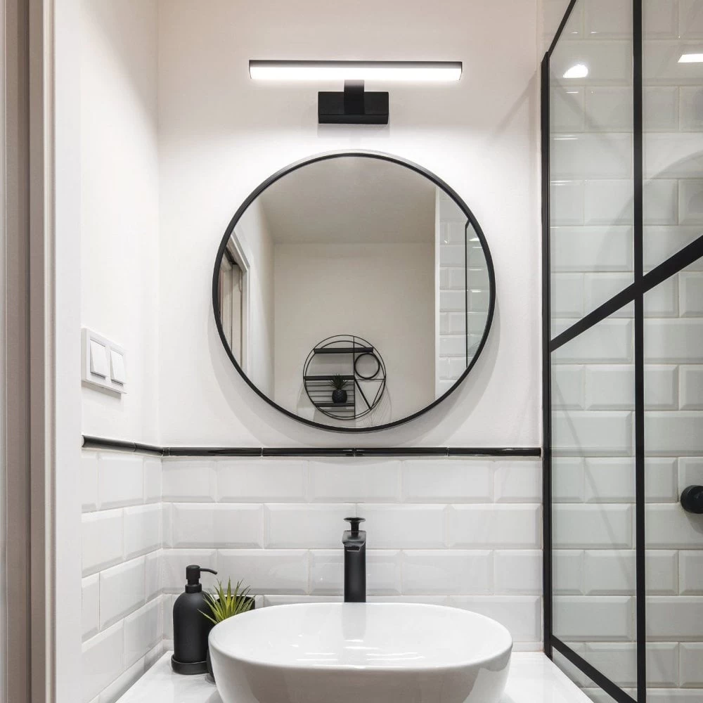 Eglo Pandella 1 400 LED Bathroom Mirror Wall Light In Black 5 Eglo Pandella 1 400 LED Bathroom Mirror Wall Light In Black - Image 3