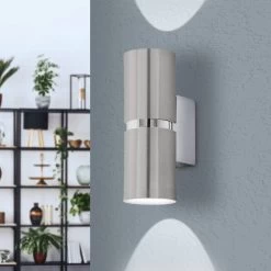Eglo Passa Satin Nickel And Chrome Wall Light