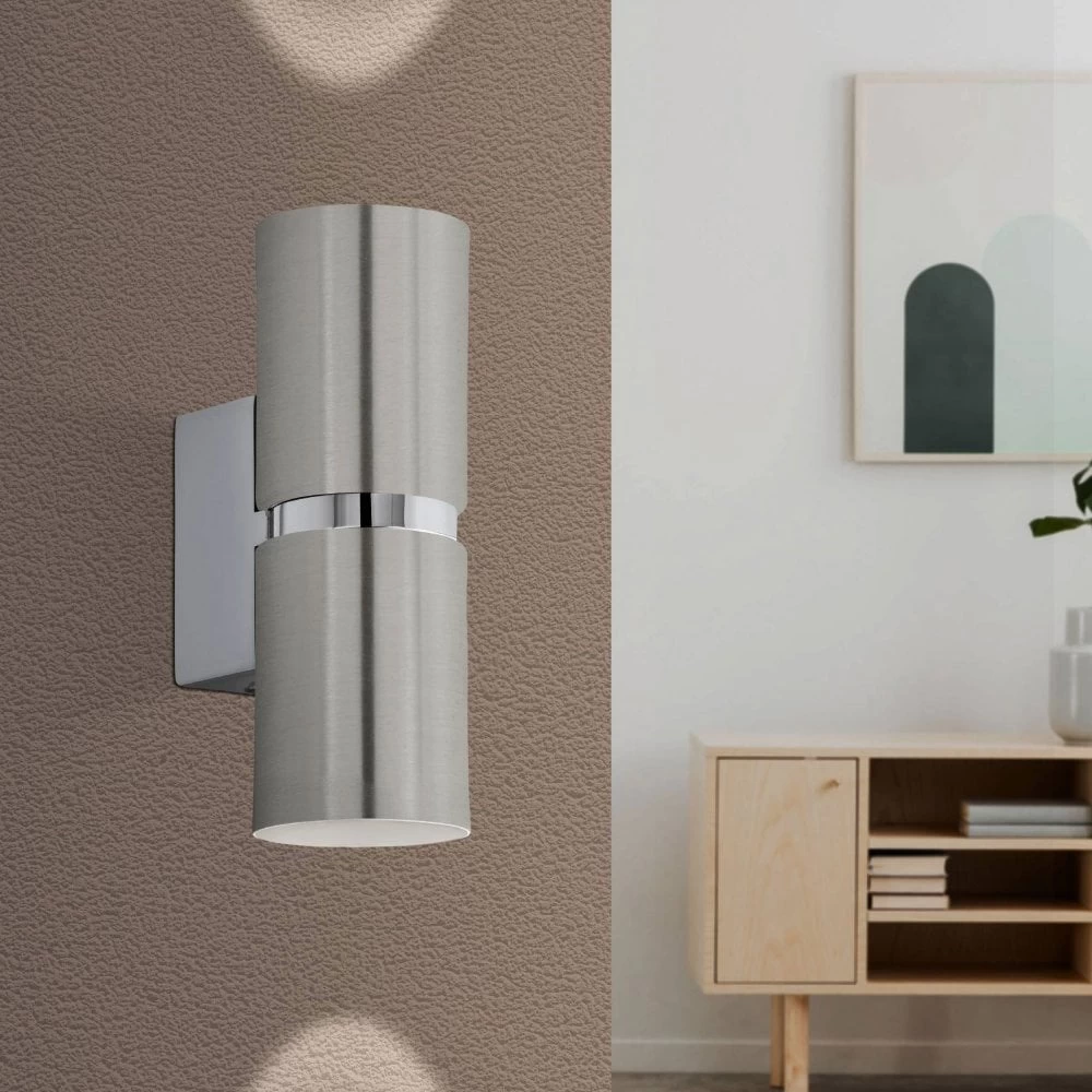 Eglo Passa Satin Nickel And Chrome Wall Light 5 Eglo Passa Satin Nickel And Chrome Wall Light - Image 3