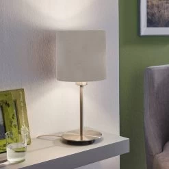Eglo Pasteri 400mm Table Lamp With A Taupe Shade
