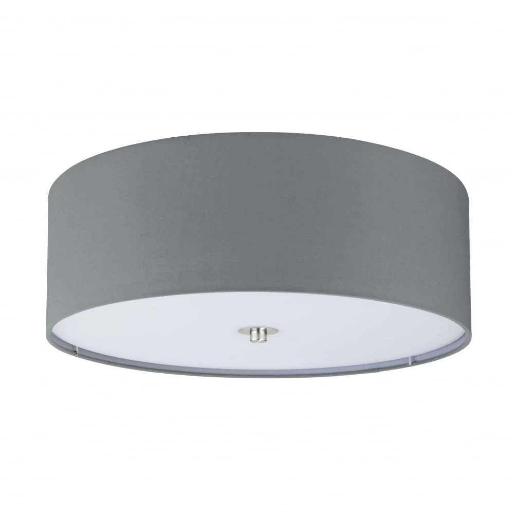 Eglo Pasteri Flush Ceiling Light In Grey 4 Eglo Pasteri Flush Ceiling Light In Grey - Image 2
