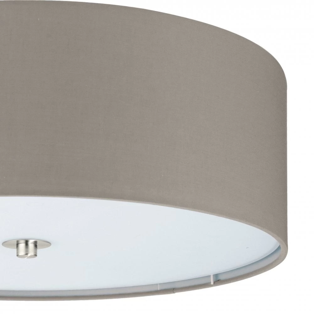 Eglo Pasteri Flush Ceiling Light In Taupe 5 Eglo Pasteri Flush Ceiling Light In Taupe - Image 3