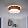 Eglo Pasteri LED Grey Fabric Ceiling Light