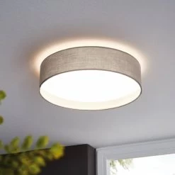 Eglo Pasteri LED Taupe Fabric Ceiling Light