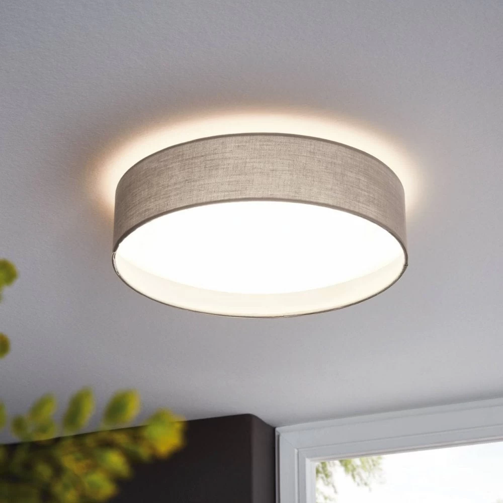 Eglo Pasteri LED Taupe Fabric Ceiling Light 3 Eglo Pasteri LED Taupe Fabric Ceiling Light