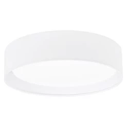 Eglo Pasteri LED White Fabric Flush Ceiling Light -Eglo eglo pasteri led white fabric flush ceiling light p2165 3903 image