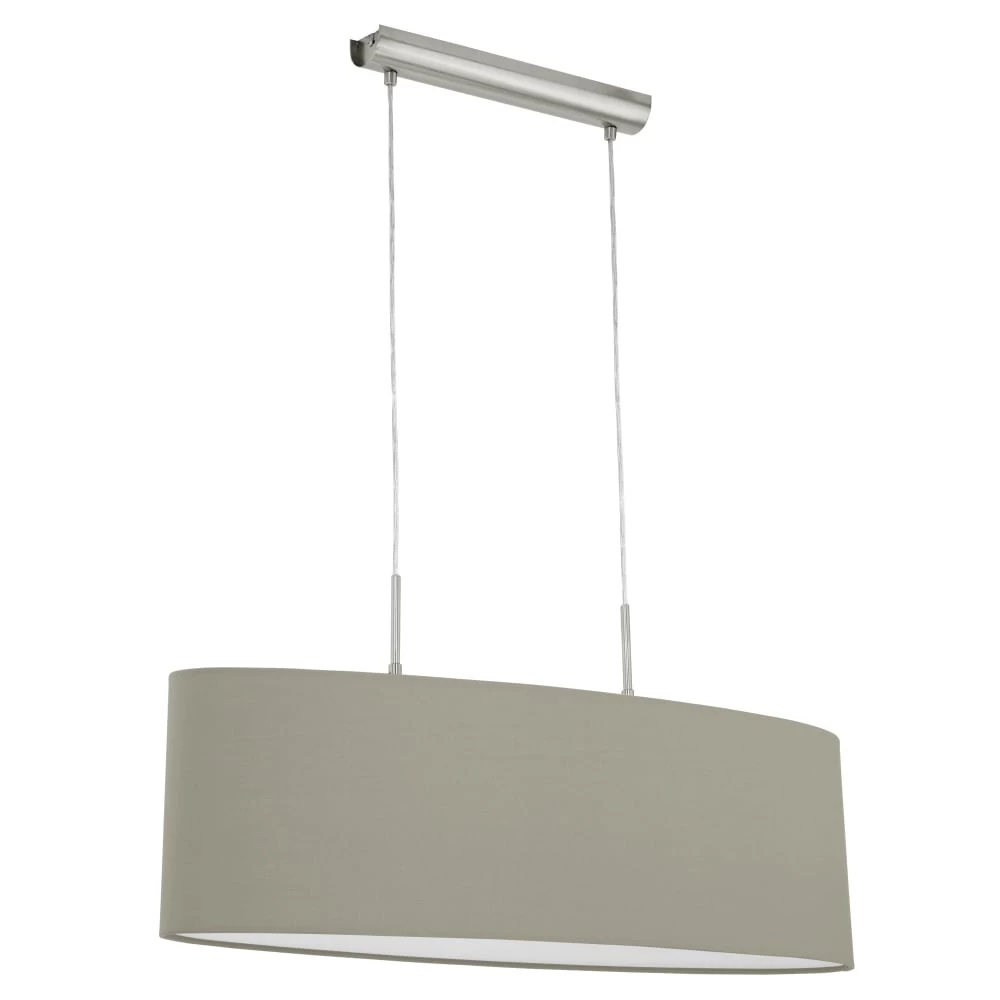 Eglo Pasteri Oval Taupe Fabric Pendant Light 5 Eglo Pasteri Oval Taupe Fabric Pendant Light - Image 3